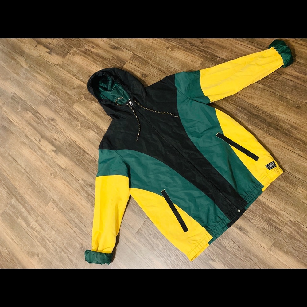 Green, black and yellow Empyre wind breaker